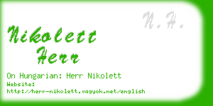 nikolett herr business card